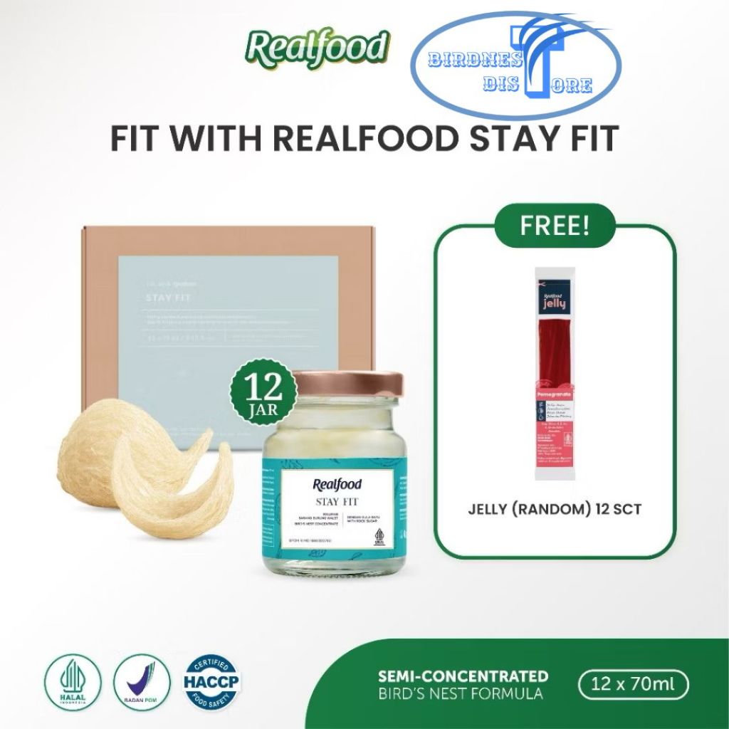 Realfood Stay Fit 12 Jar Original Realfood - Minuman sarang burung walet Realfood Indonesia