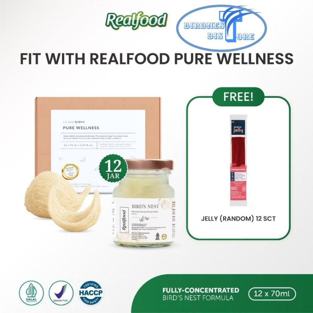 Realfood Pure Wellness 12 Jar Original Realfood - Minuman sarang burung walet Realfood Indonesia