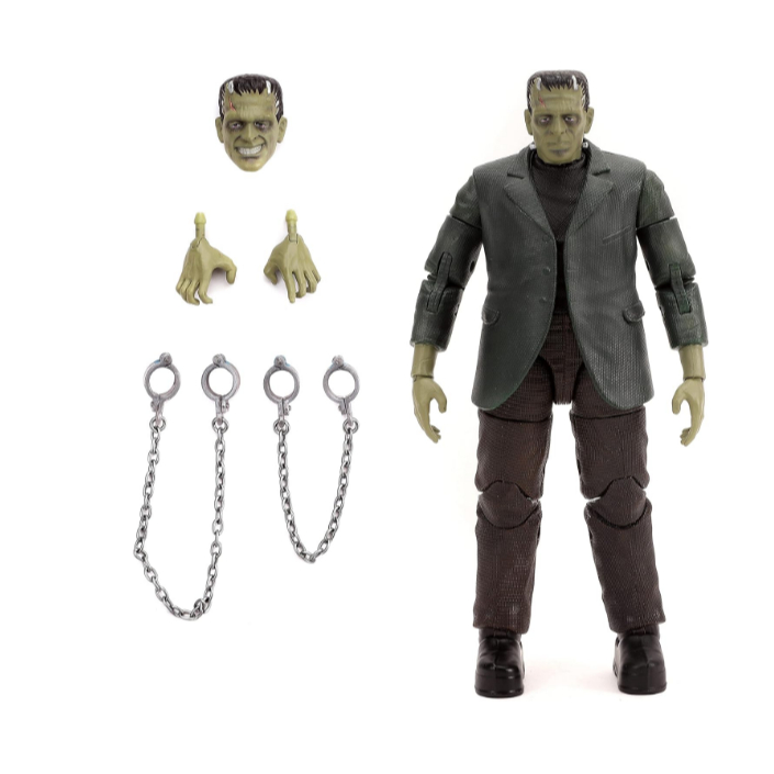 Jada Toys Universal Monsters 6" Frankenstein Action Figure, Toys for Kids and Adults, 31958, Black