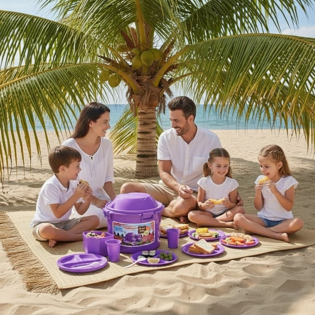 READY SIAP KIRIM Set 32 Piknik set peralatan makan ember set perlengkapan piknik picnic set rantang 