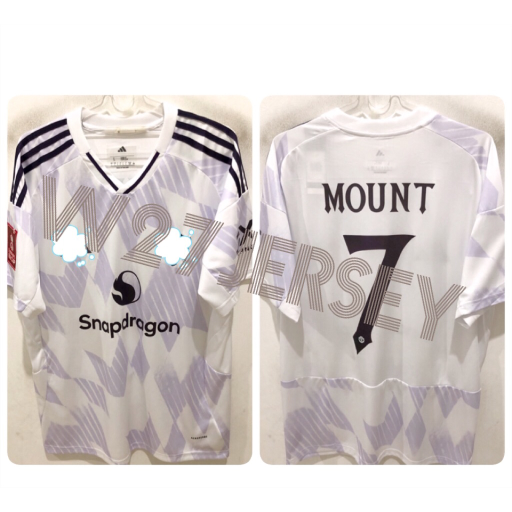 JERSEY IVU AWAY 2025-2026 name player Mount, B.Fernandes + Patch