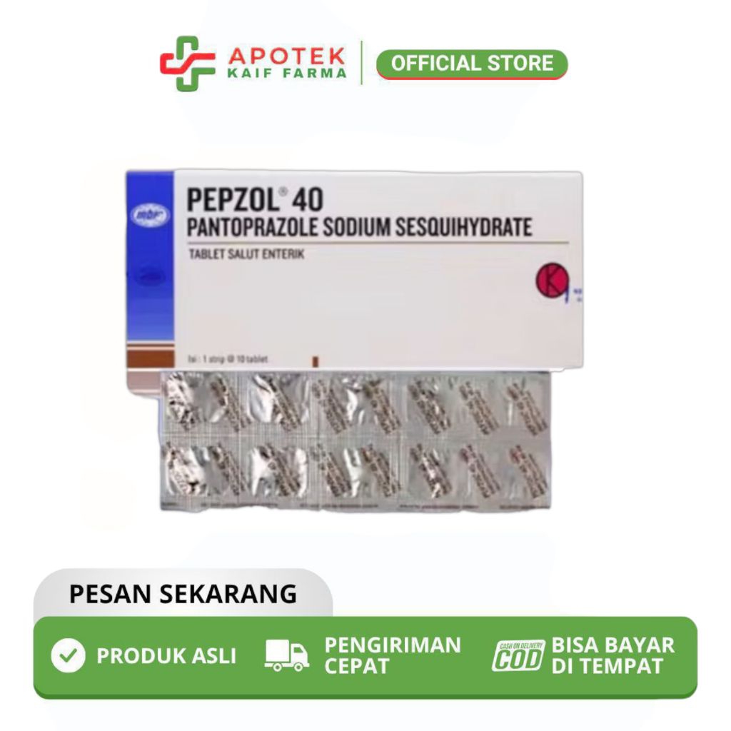Ready Pepzol 40mg Perlembar isi 10 tab