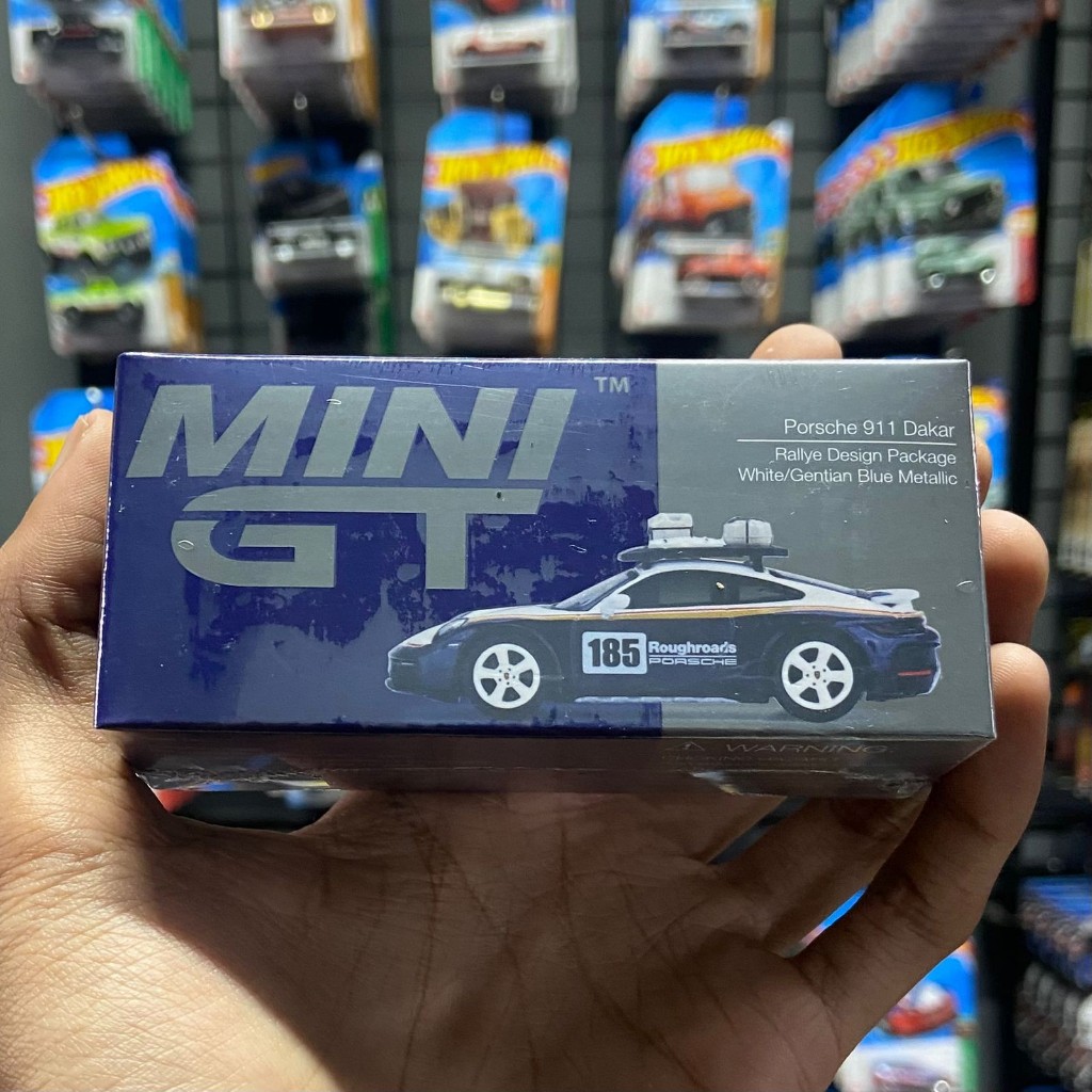 Mini GT Porsche 911 Dakar Rallye Design Package - Putih Biru Metallic - White Blue Metallic