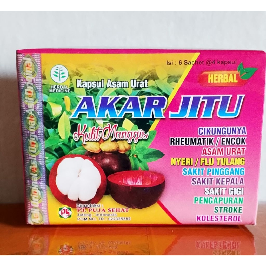 kapsul asam urat akar jitu kulit manggis