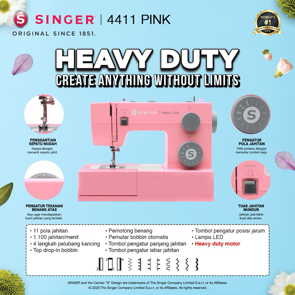 Mesin Jahit Singer Heavy Duty 4411