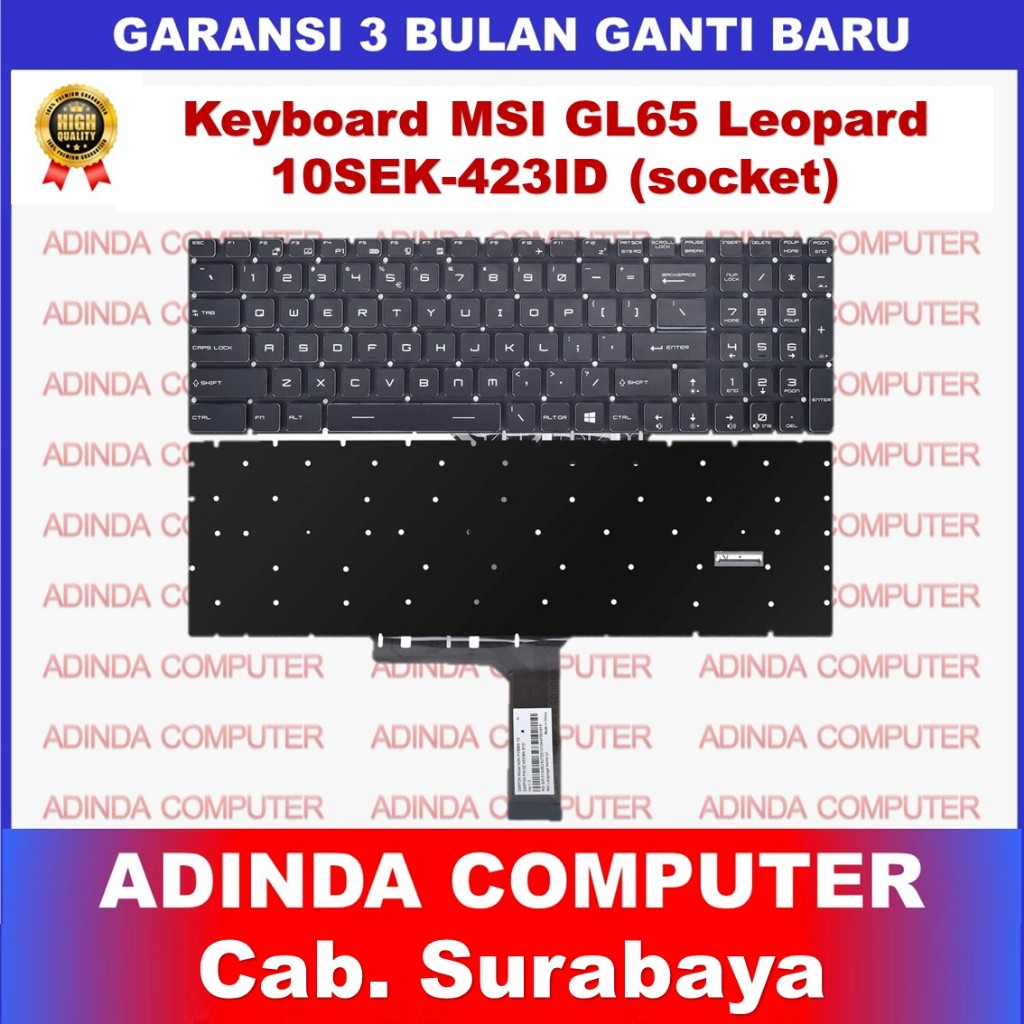 Keyboard MSI GL65 Leopard 10SEK-423ID (socket)