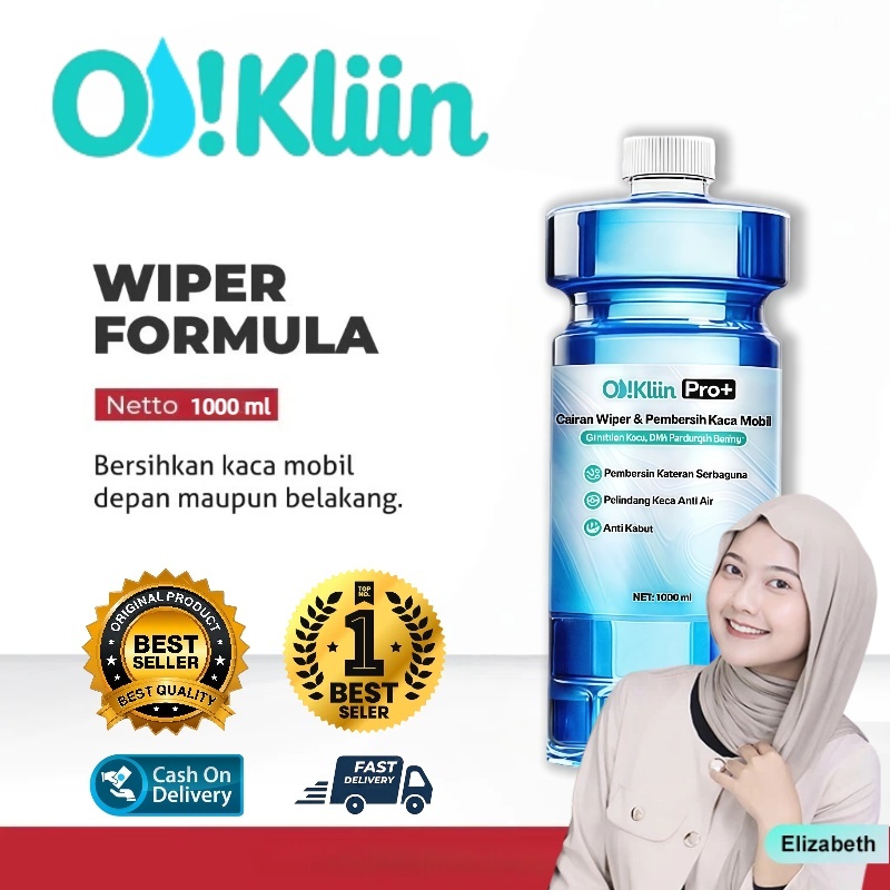Wiper Mobil Kaca Air Wiper Kaca Mobil OKliin Air Wiper Ompro Wiper Fluid 1Lt Wifer Kaca Mobil Cairan