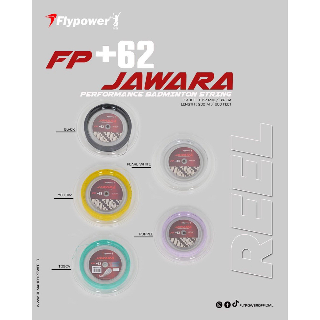 Senar Badminton Flypower Jawara FP+62 Roll