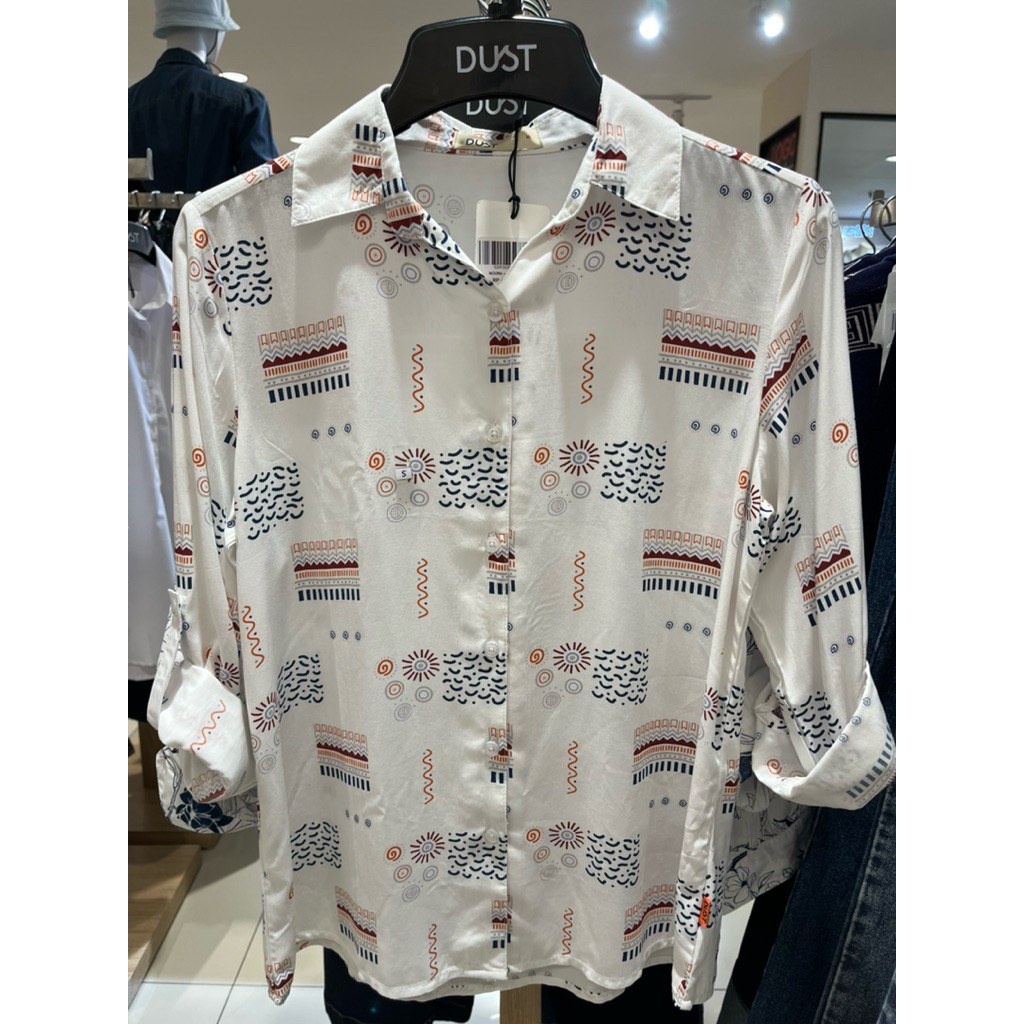 KEMEJA PUTIH MOTIF DUST ORIGINAL MATAHARI
