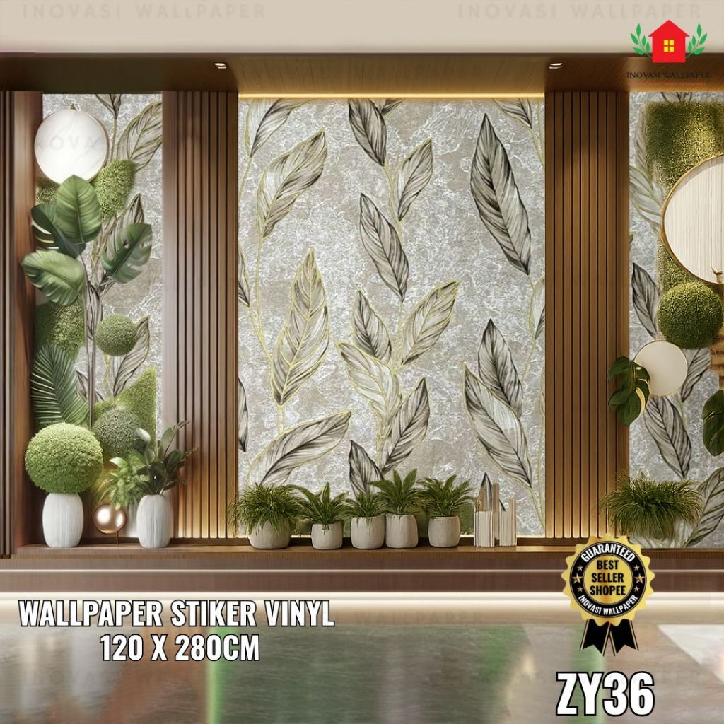 Wallpaper Stiker Dinding Motif Marmer Wallpaper Dinding Vinyl Wallpaper Motif Marmer 120X280Cm