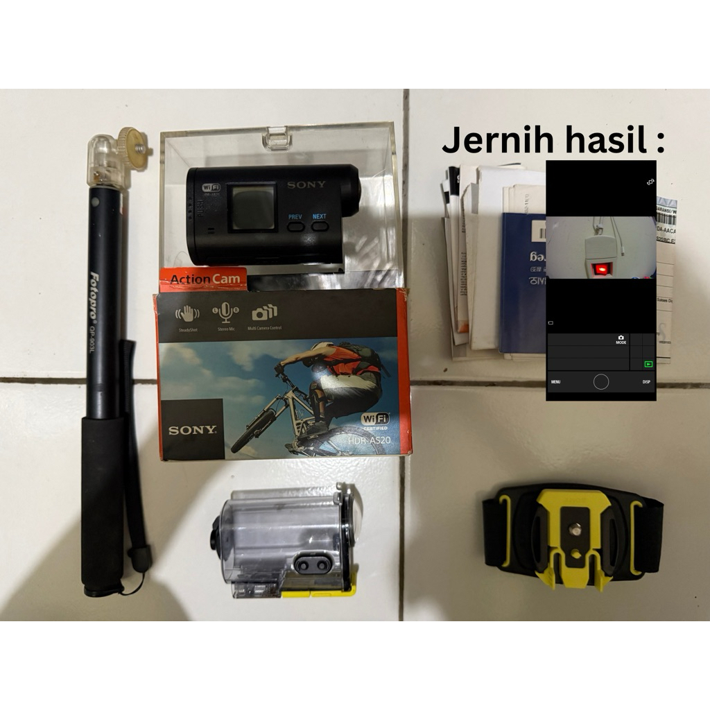 SONY ACTION CAM HDR-AS20 — Kondisi Bekas — FULLSET