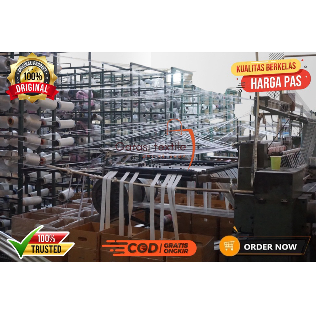 Karet Elastis Poly Putih  2 Cm / 2,5 Cm / 3 Cm / 4 Cm / 4,5 Cm Kiloan - Karet Elastis Lentur & Kuat 