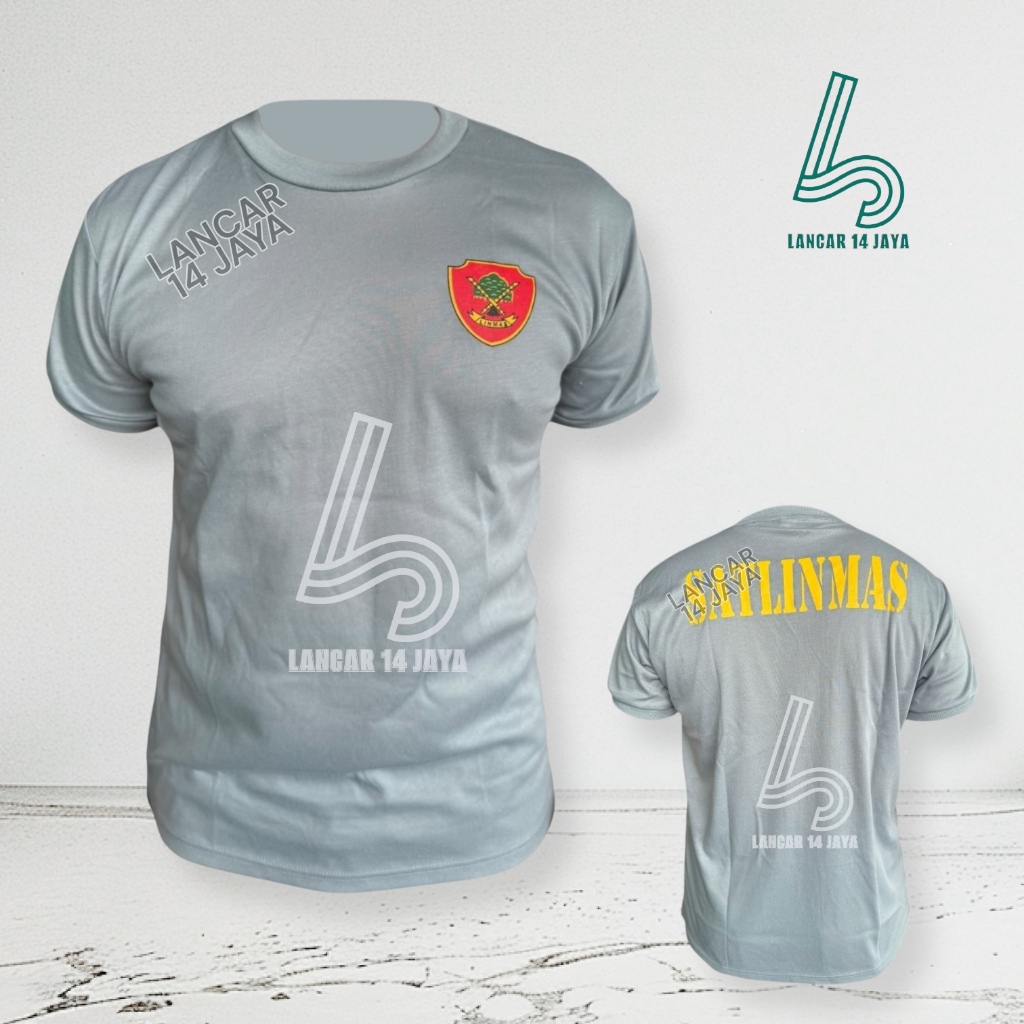 Kaos Satlinmas Security Terbaru Lengan Pendek Kerah Pendek