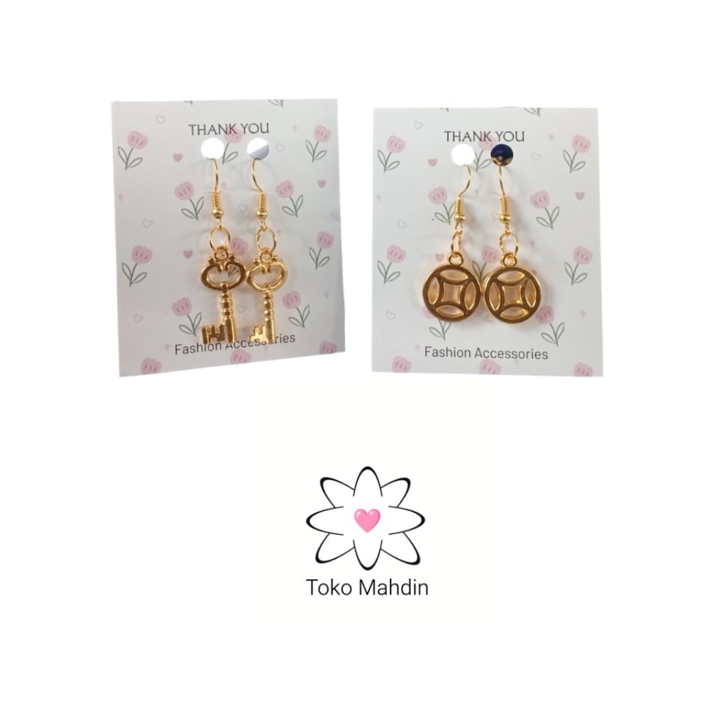 Bisa Cod Anting Korea Lucu Aesthetic Anting Emas Wanita Korea Anting Murah