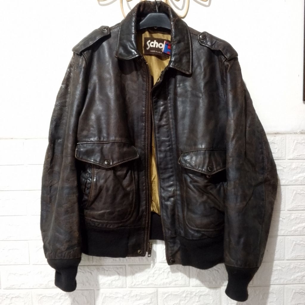 schott 184 vintage leather jacket