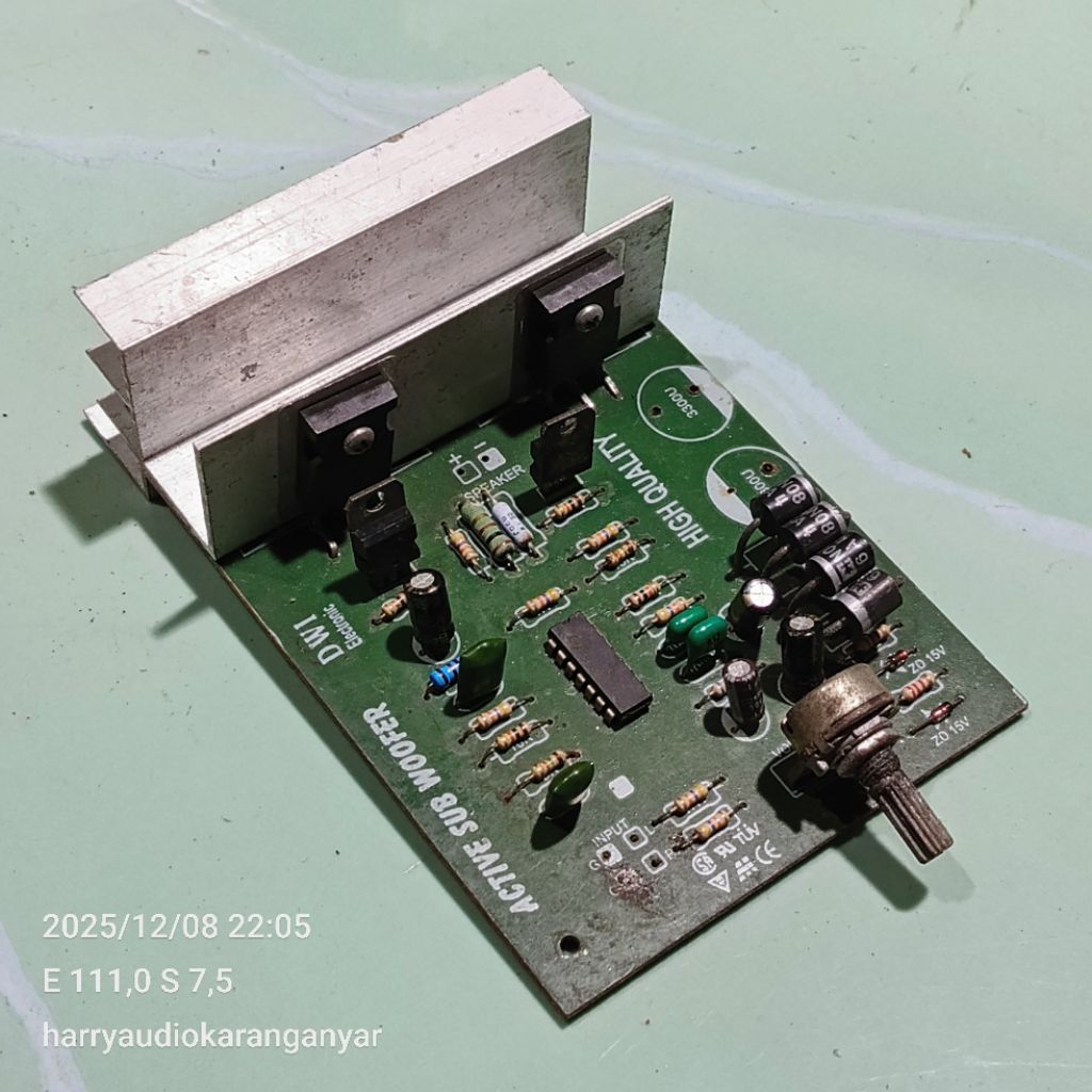 kit driver ACTIVE SUBWOOFER lepasan belum ditest