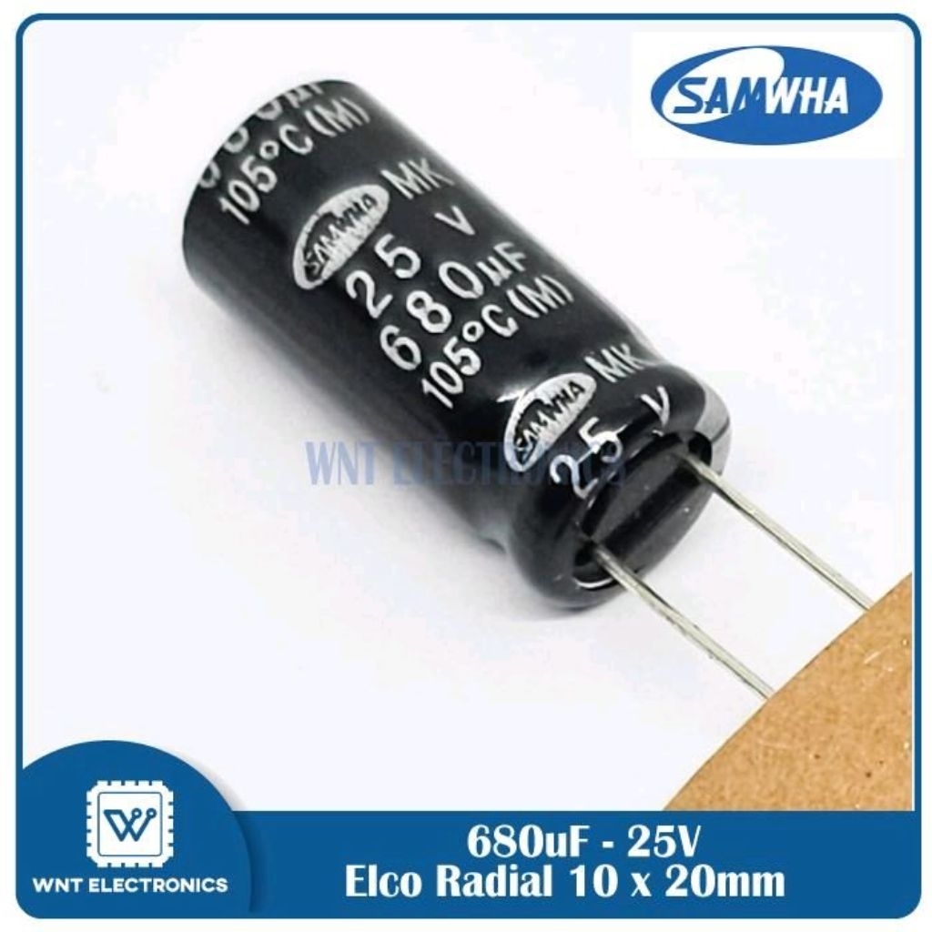 Capasitor Elco 680uf 25v 680uf25v 680 uf 25 v