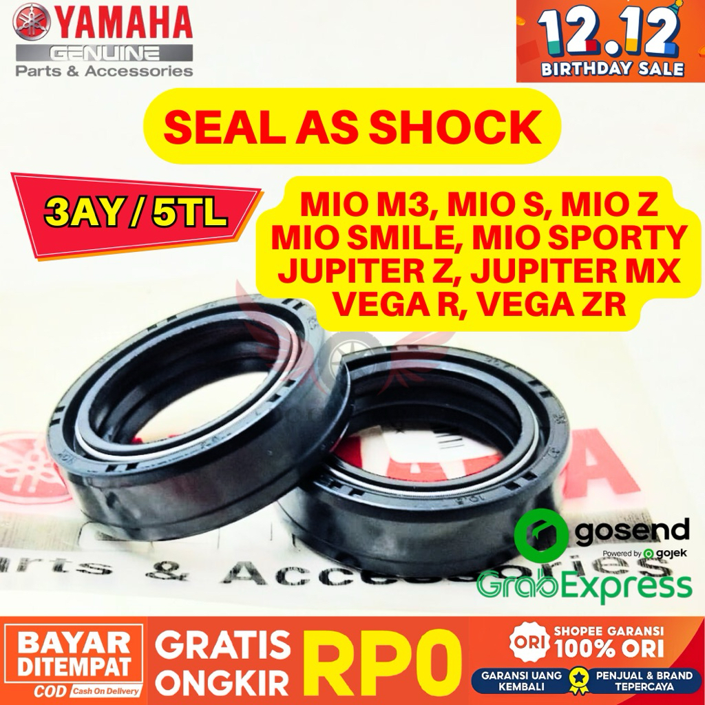 3AY/5TL SEAL AS SHOCK DEPAN MIO Z ORIGINAL YAMAHA GENUINE PARTS, SEAL AS SHOCK JUPITER Z, SEAL AS SH