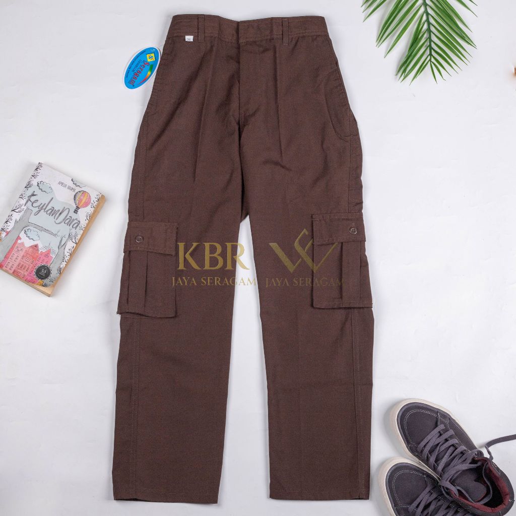 Celana PDL Pramuka SD/SMP Panjang Karet Merek Seragam / Celana Pramuka Perempuan KBR JAYA SERAGAM