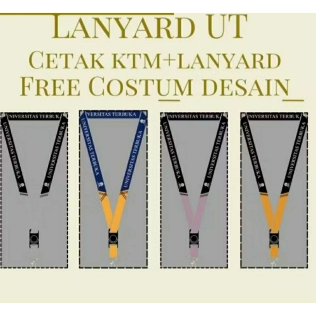 LANYARD NAME TAG UNIVERSITAS TERBUKA UT CETAK KTM