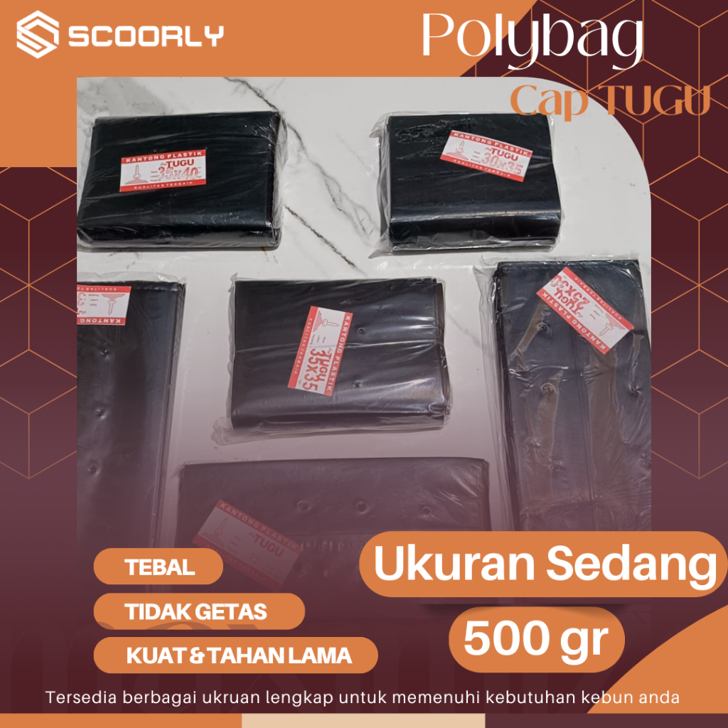 500 gr - Polybag Tanaman Tebal Ukuran Sedang Plastik Polybag / Polibag Tanaman Untuk Sayur Terlaris