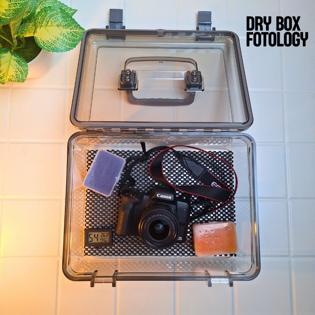 Fotology Dry Box Kamera Premium Kit Silica Gel Box Penyimpanan Kamera Anti Lembab Jamur dengan Seal Kedap Udara