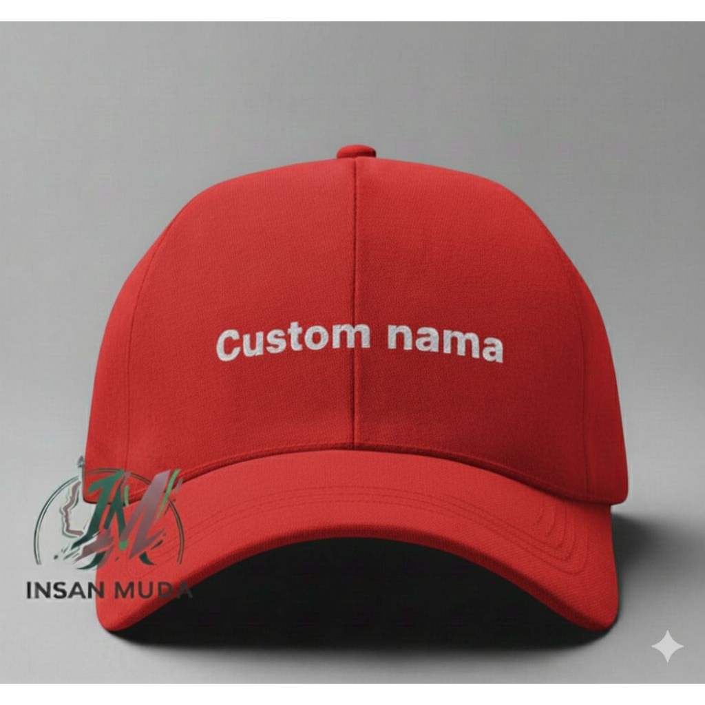 Topi Baseball Anak BORDIR Custom Nama Custom Logo Custom Bordir