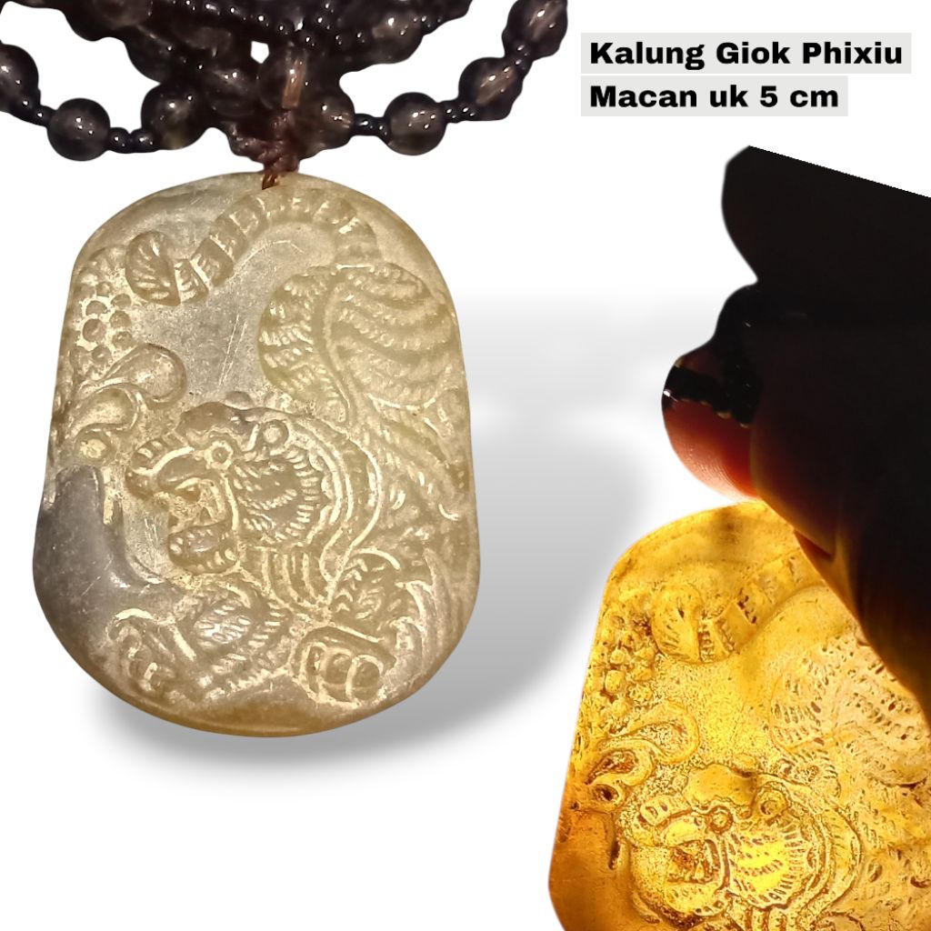 kalung liontin fengshui Giok Macan Harimau Tiger
