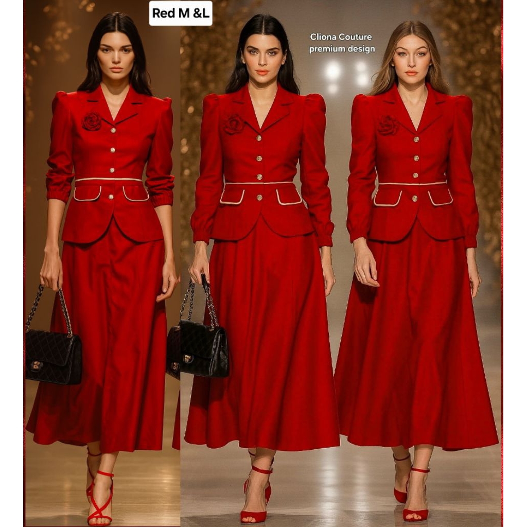 Cliona Couture New Year set premium matt &stretch sz M&L