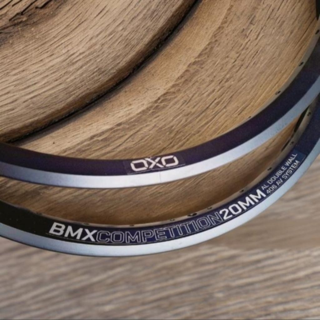 Velg Sepeda BMX 20 inchi Velg OXO BMX Competition 36hole 20mm Alloy Double wall black rims OXO