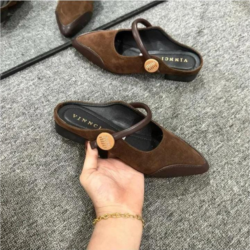 SANDAL VINCCI FLATSHOES Wanita Teplek Jelly Tali Korean Style Wanita Hak Heels