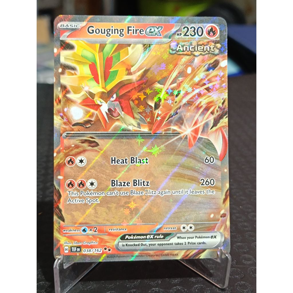 kartu pokemon TCG ori English gouging fire ex RR