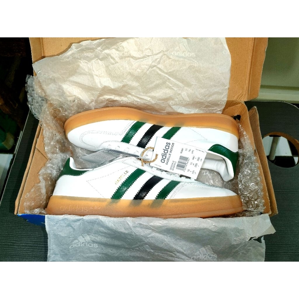 Adidas gazelle indoor white green