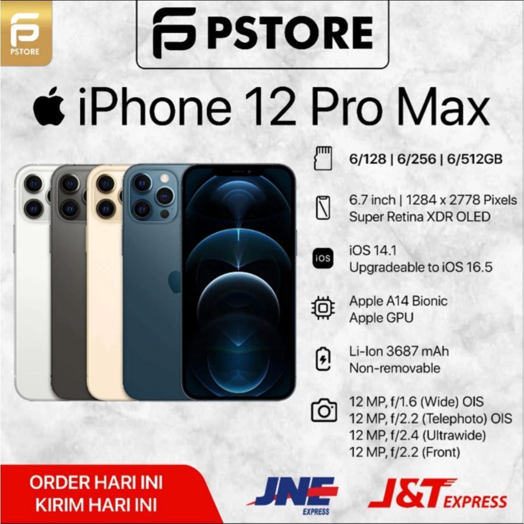 Pstore HANDPHONE 12 PROMAX 256 GARANSI INTERNASIONAL