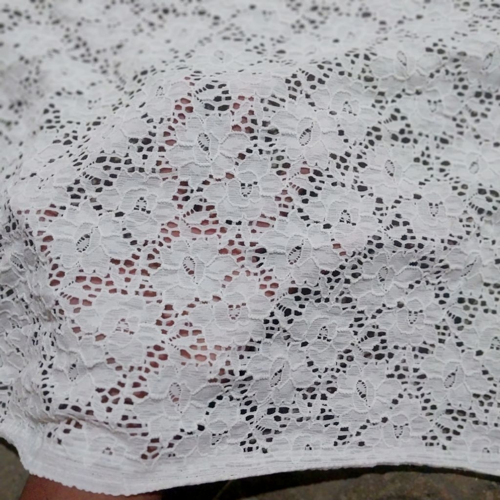 KAIN/BAHAN BRUKAT STRETCH/MELAR/MOTIF BUNGA/BRUKAT KEBAYA