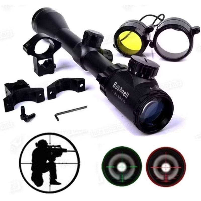 Telescope 40 EG BU Scope Riflescope tutup flip 3-9x40EG fishbone reticle Tele mounting 11mm