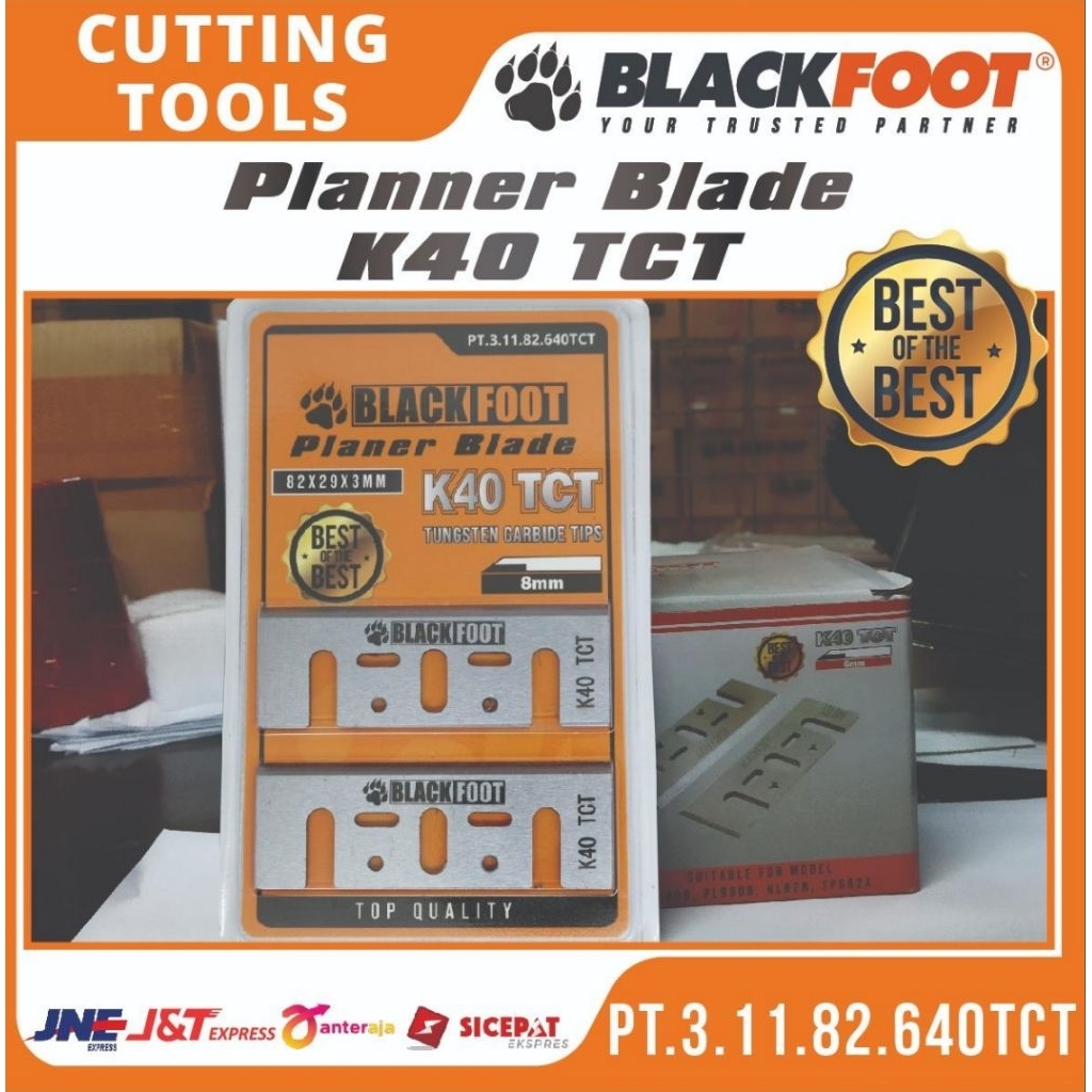 Mata Ketam K40 TCT Planer Blade Tungsten Carbide Tips BLACKFOOT