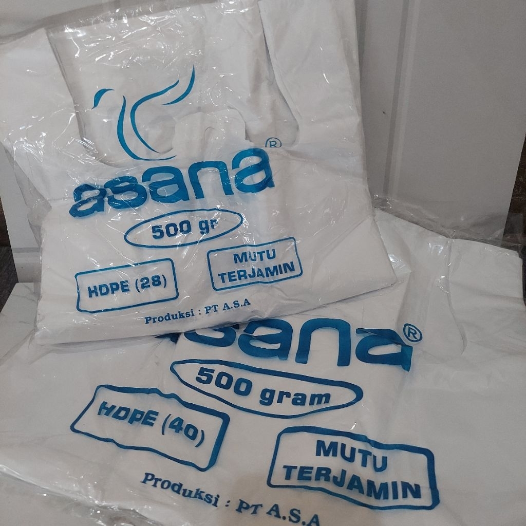 Plastik Kresek Asana Putih susu Kantong Kresek Asoy