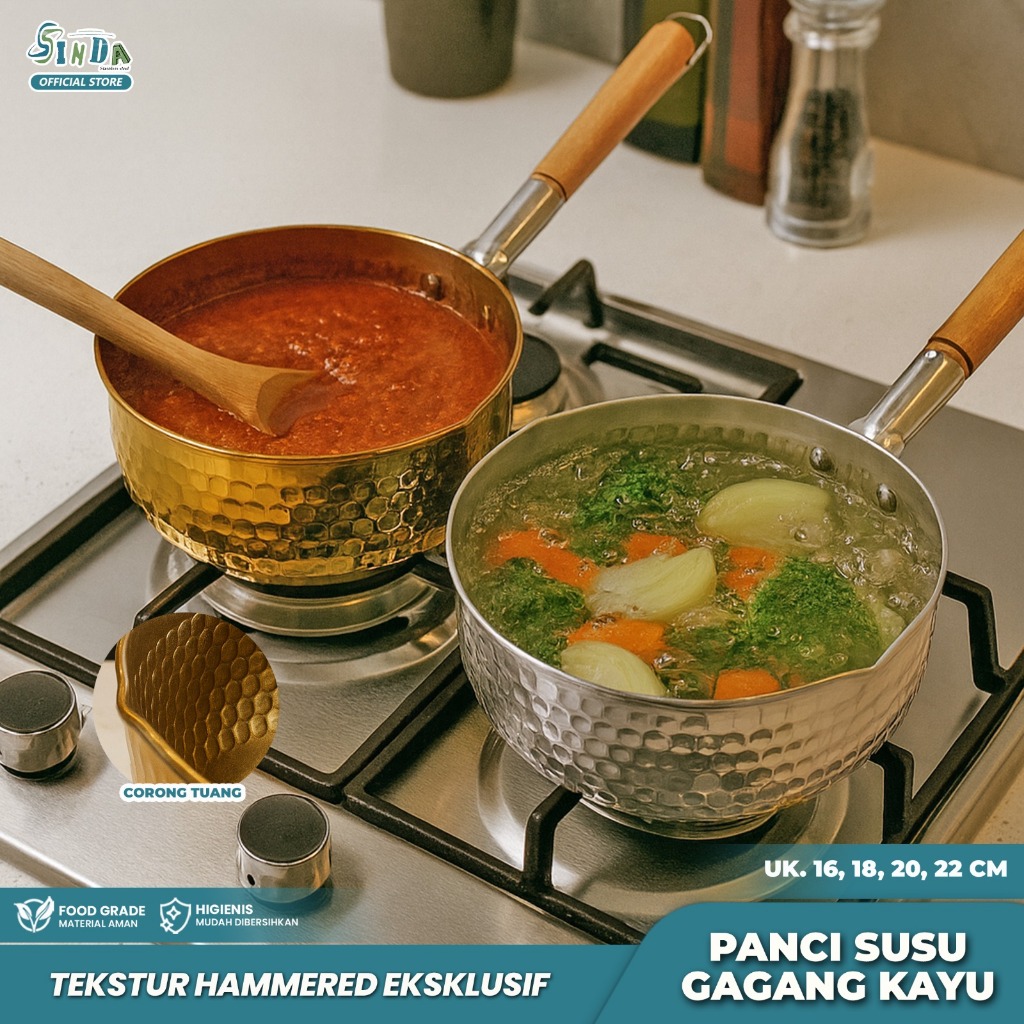 Sinda Panci Mie Premium Stainless Steel 304 Food Grade / Panci Mie / Panci Susu Serbaguna