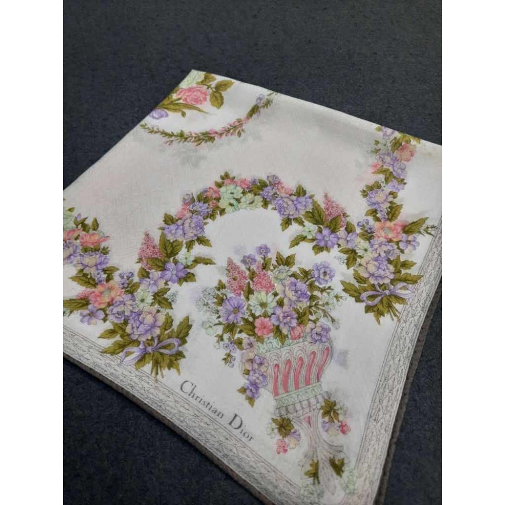 Saputangan Christian Dior Original Vintage Rare Handkerchief