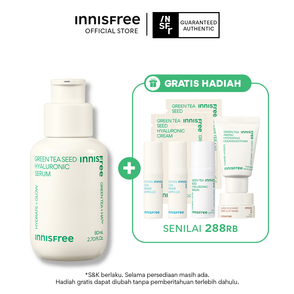 [Special Bundle] Buy 1 Get 8 Innisfree Green Tea Seed Hyaluronic Serum Set Bundle - Hydrating Serum