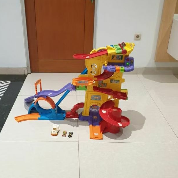 V-Tech Car Track mainan track mobil mainan edukatif mainan anak Track diecast