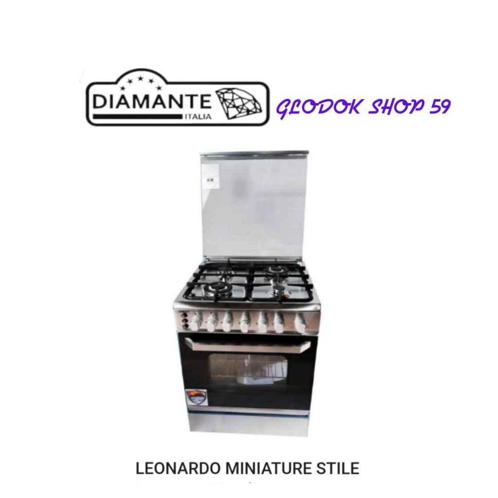 KOMPOR DIAMANTE LEONARDO MINIATURE STILLE KOMPOR FREESTANDING 4 GAS BURNER NEW