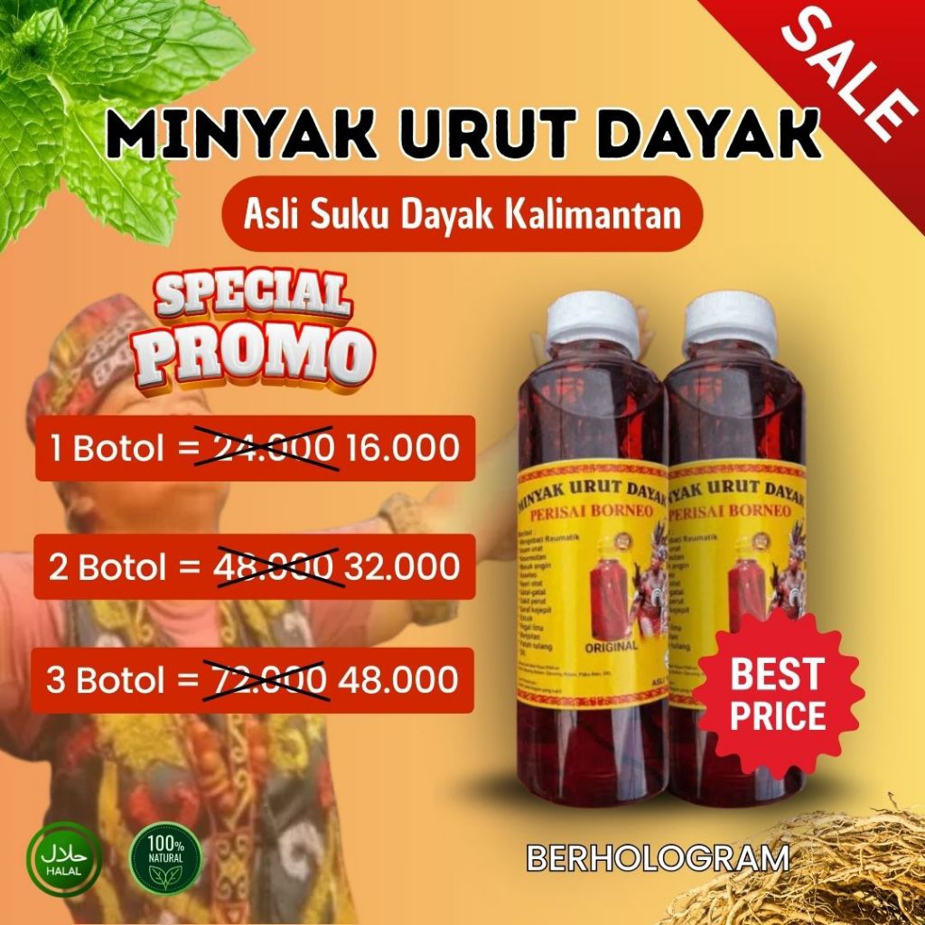 Minyak Urut Dayak khas Kalimantan