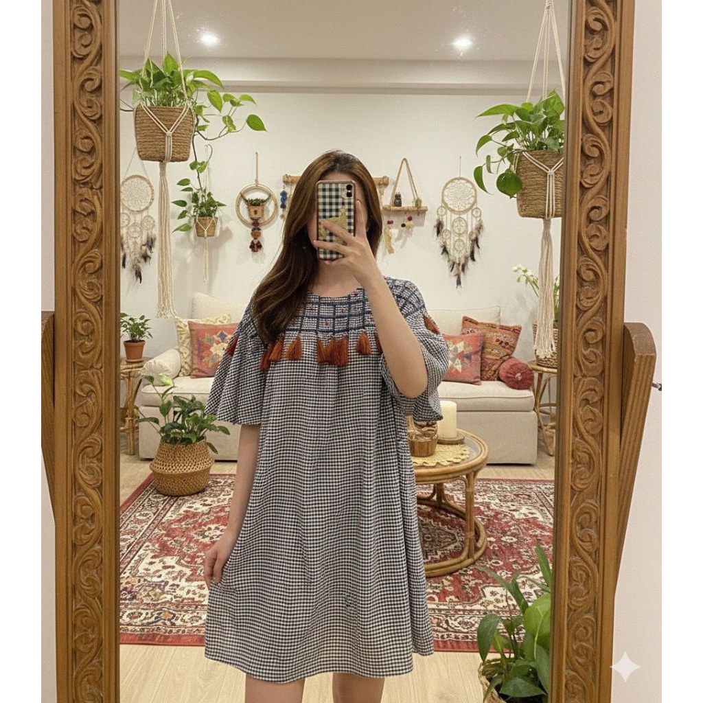 Zara Summer Dress Gingham