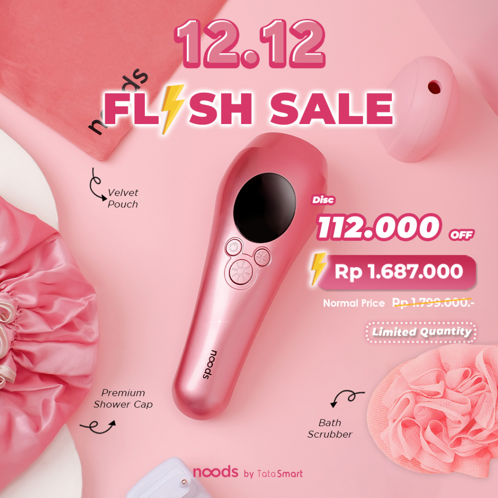 NOODS - Alat Laser Premium Penghilang Perontok Bulu Ketiak Kaki Tangan Kemaluan Permanen IPL Hair Re