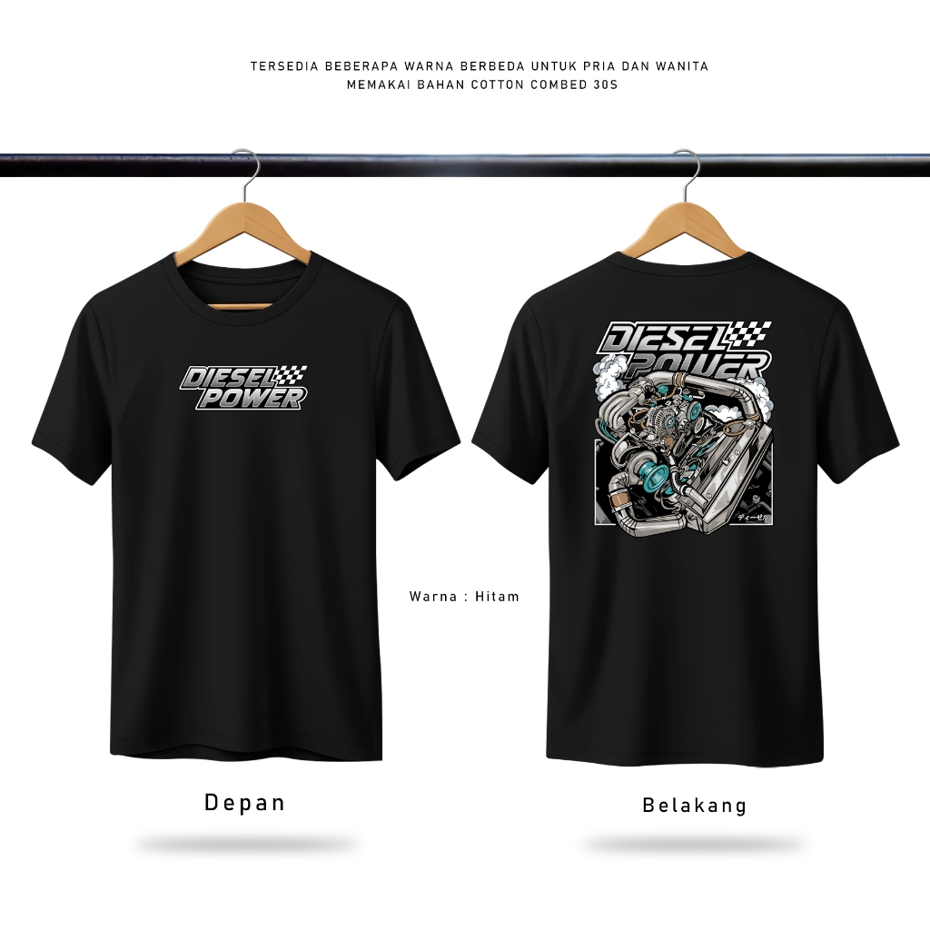 KAOS DIESEL TURBO TSHIRT OTOMOTIF CUMI DARAT DIESEL ENGIN POWER GANK