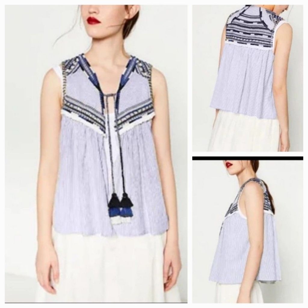 LOST IN LUNAR bohemian bordir top