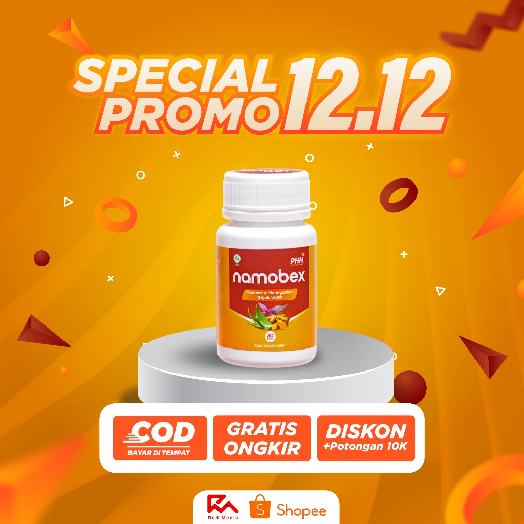 Namobex Original - Kapsul Herbal Ampuh Usir Wasir Ambeien stadium 1-4 Tanpa Operasi HALAL BPOM