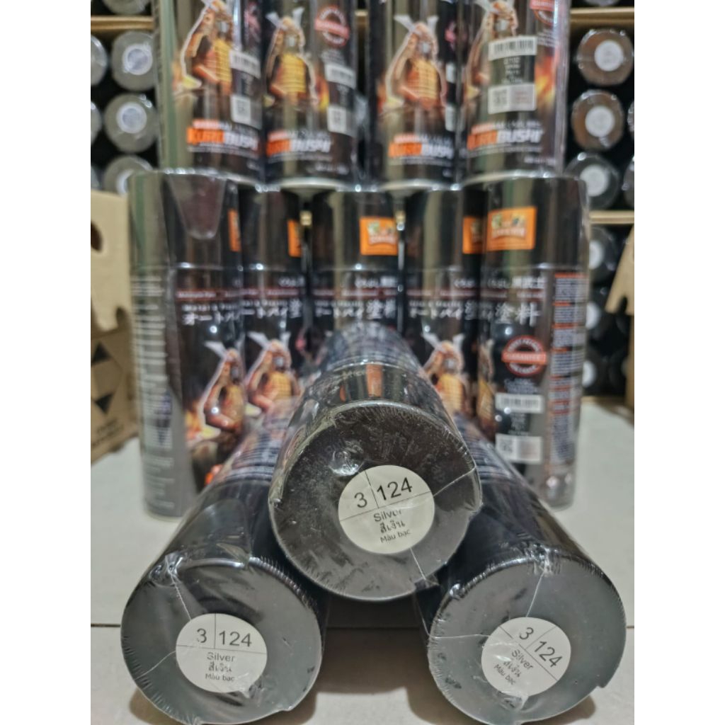 Pilok Pilox Cat Semprot Samurai Silver 124 Cat Semprot Samurai Paint